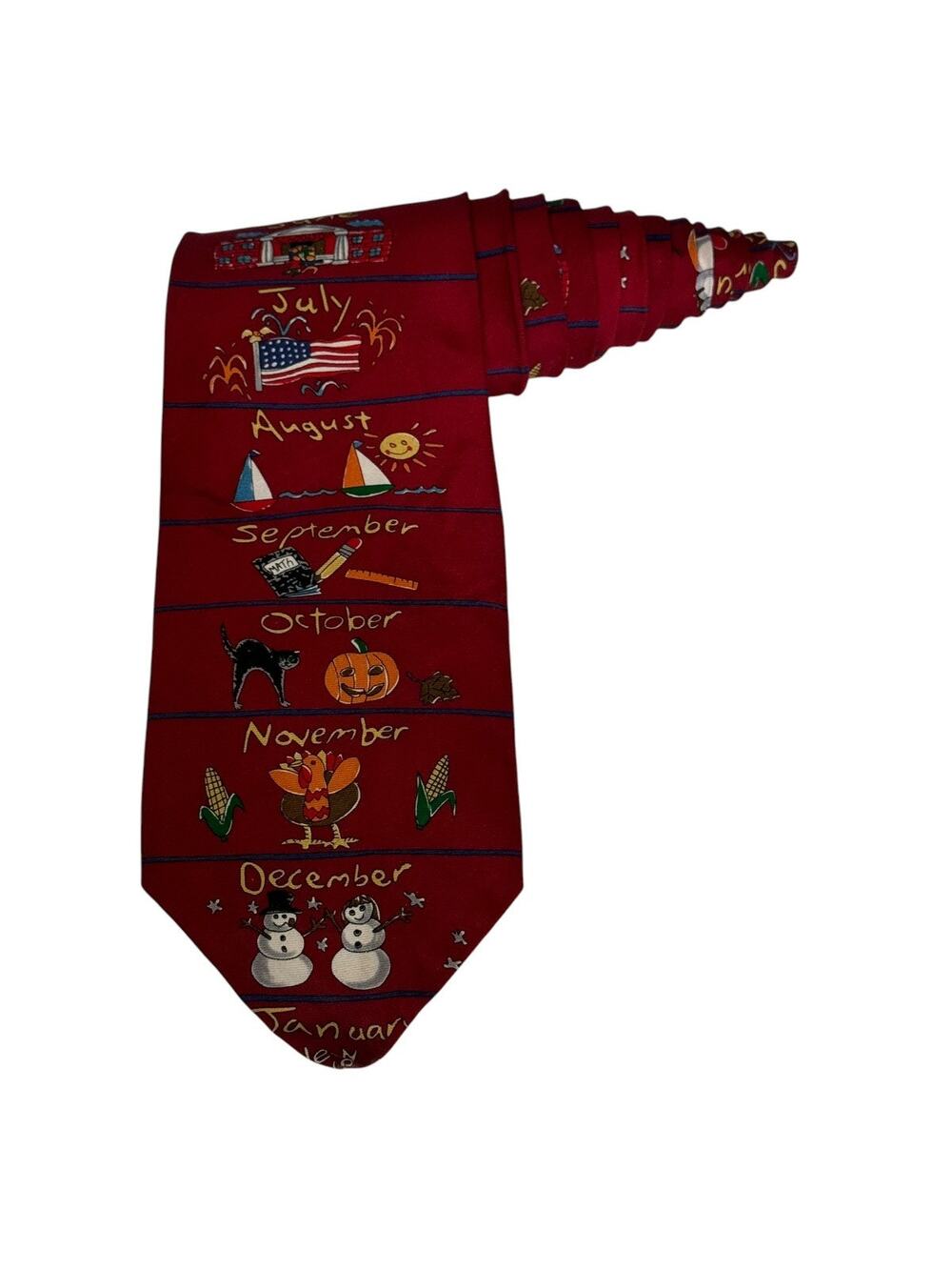 Save the Children Collection Months of the Year Jessica Age 10 100% Silk Necktie